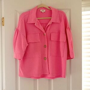 Oversized pink short sleeve top- great condition